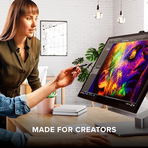 Image of ALOGIC Clarity Pro Touch 27 inch 4K Touchscreen Monitor w / 8MP Retractable 4K Webcam, 100% sRGB, 97% DCI-P3, 99% Adobe RGB, 65W PD,8-in-1 Hub, HDR 400, Adjustable Stand, IPS Panel, Thin Bezel