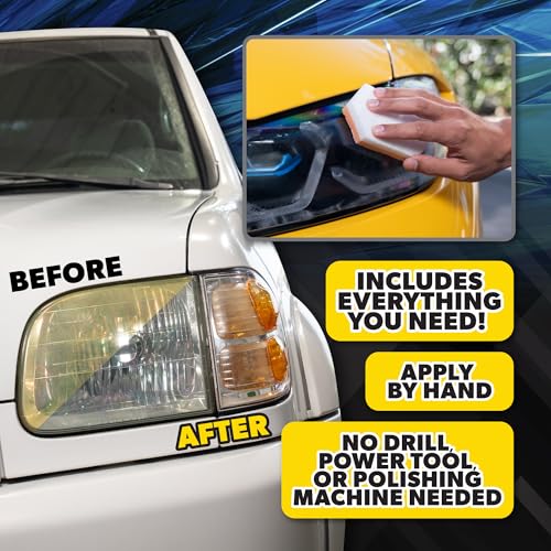 Chemical Guys Headlight Restoration & Ceramic Kit, Complete DIY Kit for Removing Yellowing & Oxidation, Includes Restoration Compound, HydroCharge with Microfiber & Applicator - Image 6