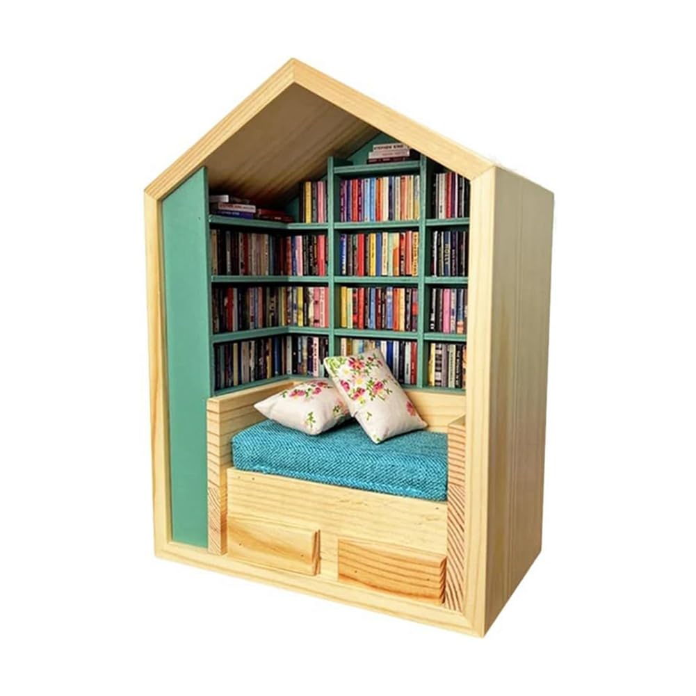 CTRLZS Mini Bookshelf for Mini Books, Mini Bookshelf Ornament Miniature Bookshelf Decor, Gifts for Book Lovers