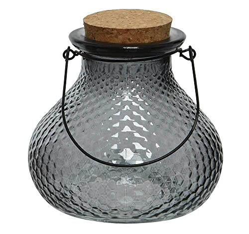 zeitzone Wespenfalle Glas Grau Taupe zum Aufhängen Landhausstil Insektenfalle 13cm