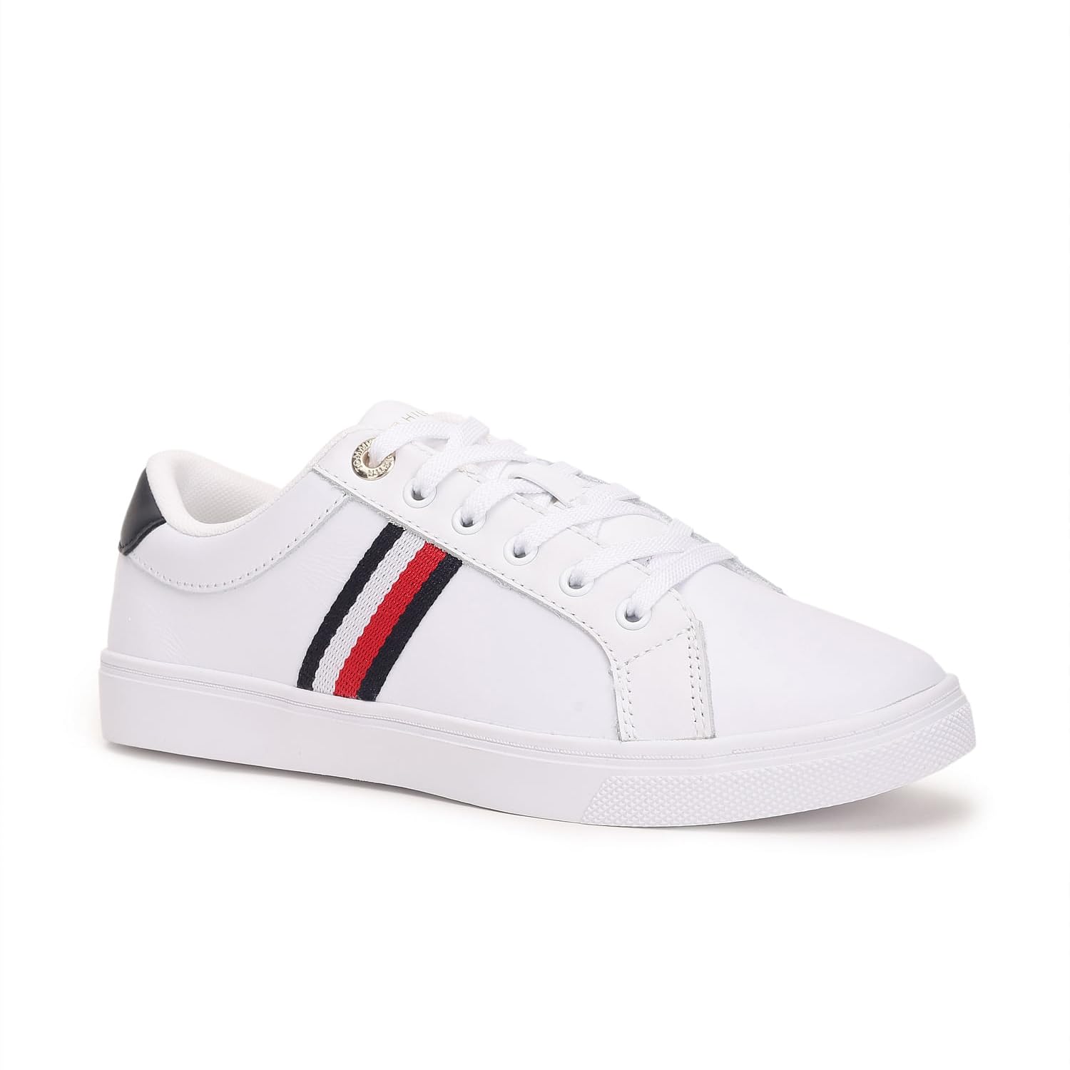 Tommy Hilfiger Leather Solid White Women Flat Sneakers (F23HWFW230) Size- 37 (B0CKWFXQ9N) Amazon Price History, Amazon Price Tracker