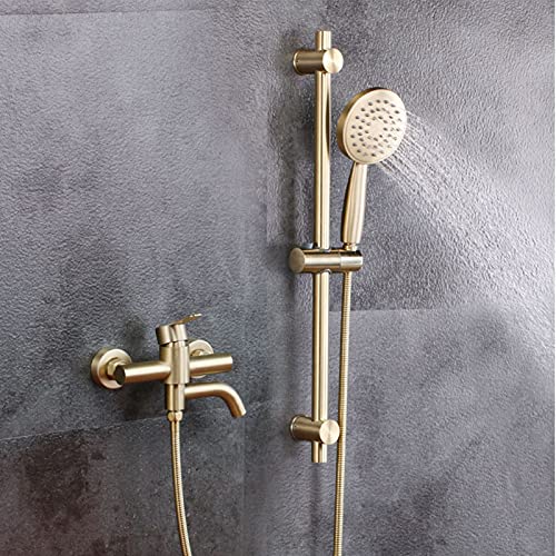 Colonne de douche dorée en inox 304 avec mitigeur de baignoire chic