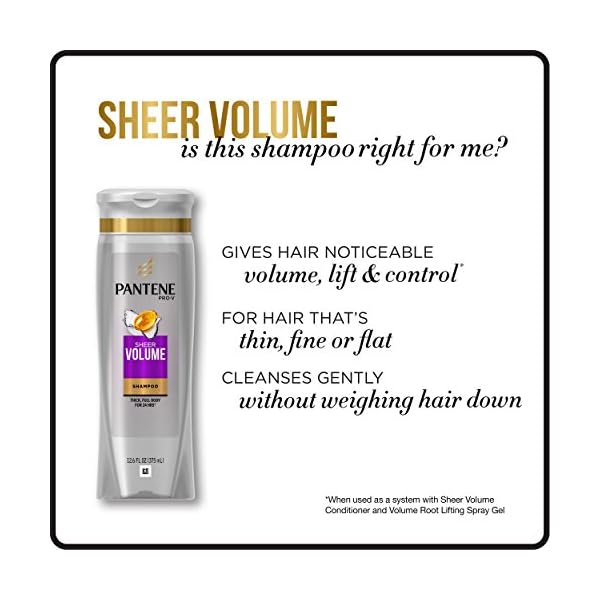 Pantene-Volumizing-Shampoo-and-Sulfate-Free-Conditioner-for-Fine-Hair-Sheer-Volume-254-Fl-Oz-Pack-of-2 Pantene Sheer Volume Shampoo and Conditioner, 25.4 Fl Oz (Pack of 2)