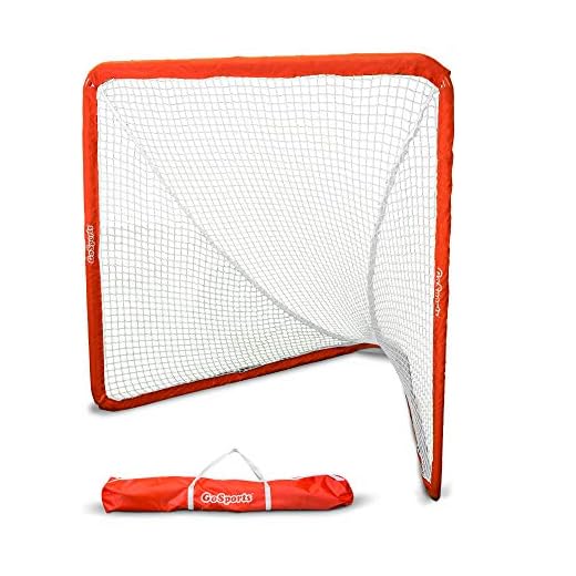 GoSports Regulation 6' x 6' Lacrosse Net with Steel Frame - The Only Truly Portable Lacrosse Goal, Backyard Setup in Minutes