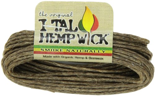 I-Tal Hemp Wick ~ Large ~ Made Of Organic Hemp & Bees Wax ~ 15.5 Feet
