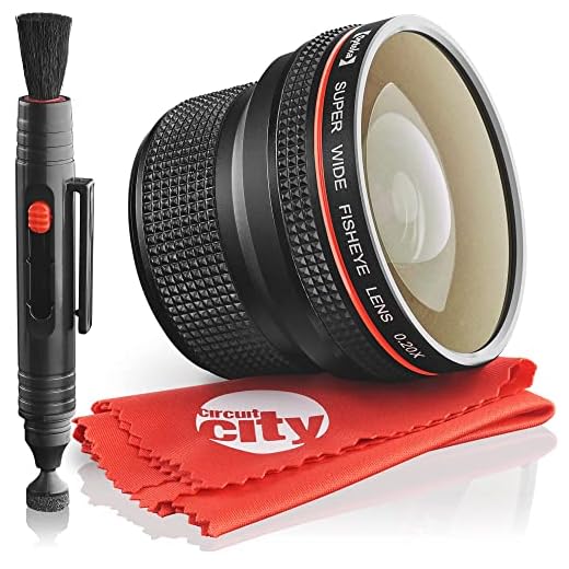 Opteka 0.20X Professional AF Fisheye Bundle with Microfiber and Lens Pen for Nikon D5, D4, Df, D850, D810, D750, D610, D500, D7500, D7200, D5600, D5500, D5300, D3500, D3400, D3300 Digital SLR Cameras