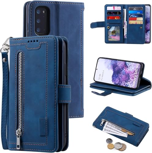 UEEBAI Coque pour Samsung Galaxy S20 FE 5G, Etui en Cuir PU Portefeuille Rétro Antichoc Flip Case...