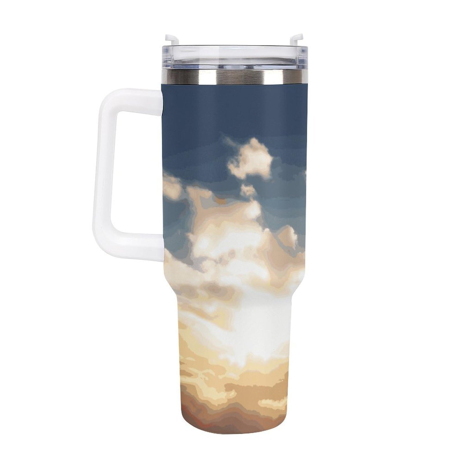 Tazze sportive per arrampicata su roccia con cannuccia e manico, tazza da caffè a doppia parete isolante sottovuoto, bottiglie d'acqua per caffè freddo, tè, bevande calde e fredde
