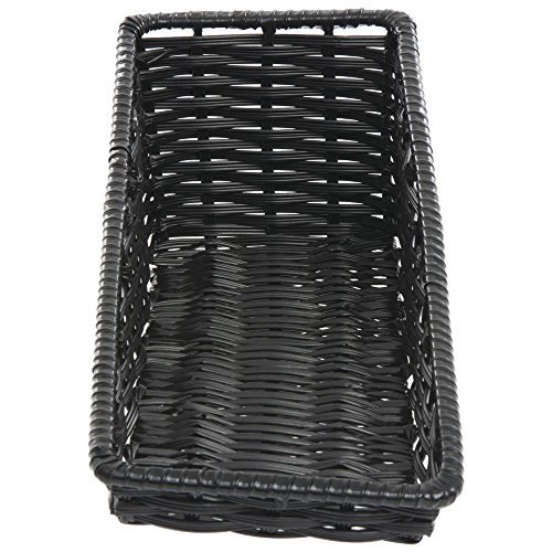 Hubert K422-20FT BLK Tapered Wicker Look Tapered Storage Basket cover