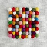 Bunte Runde Filz Ball Untersetzer 4 Zoll Wolle Filz Untersetzer Modische Handgemachte Wolle Kleine Tasse Matte Rotte
