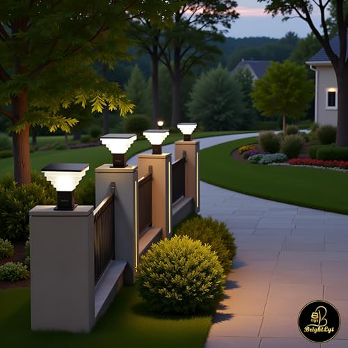 Image of BrighLyt Waterproof Outdoor Gate Light for Home Entrance, Decorative Garden Lamp, Rustproof Gate Lamp, Pillar for Patio & Boundary Wall (GL30, Pack of 1)