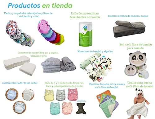 Pañales Y Toallitas Húmedas, Baby Product calzones entrenadores tela Marca BABYBAMBOO (3)