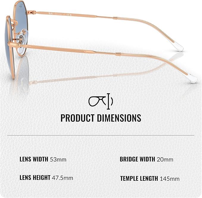 Image of Ray-Ban RB3565 JACK Square-Round Shaped Sunglasses for Men & Women with Official RAYBAN Eyewear Kit