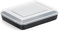 Vista 8 de P&P CHEF Molde para horno tostador con tapa, bandeja rectangular antiadherente para hornear y asar, núcleo de acero inoxidable y cubierta