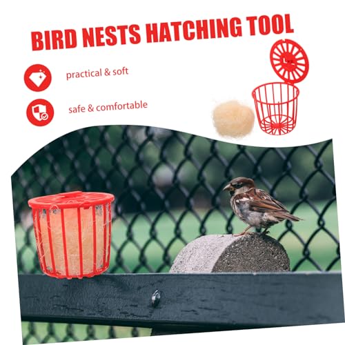 Image of 2pcs Bird's Nest Where Bird Nest Container Canary Nest Pan Parakeet Nest Bird Nesting Bowls Bird Nests Plastic Hollow Cage Nest Bird Nest Bowl Pet Supplies Parrot
