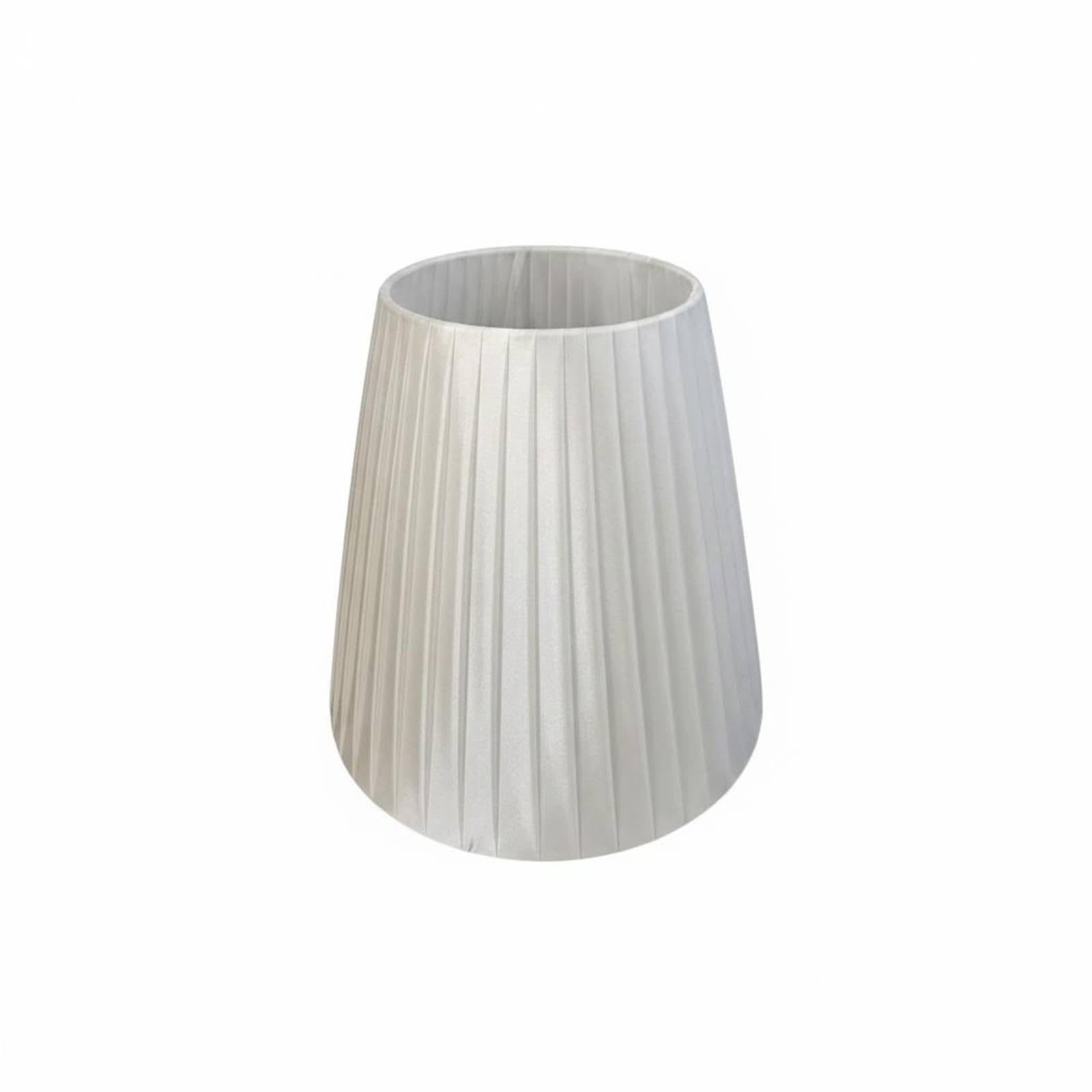 Textile Lampshade Small Size Wall Lamp Shade Hotel Room Style Table Lamp Shade for Bedside White Clip B20 T12 H20cm-image-1