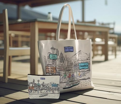 Image of Cities Around the World Artwork Tote Bag Series- Designed in the USA, 17 inchx14 inch, Double Sided Print, Souvenir & Gift