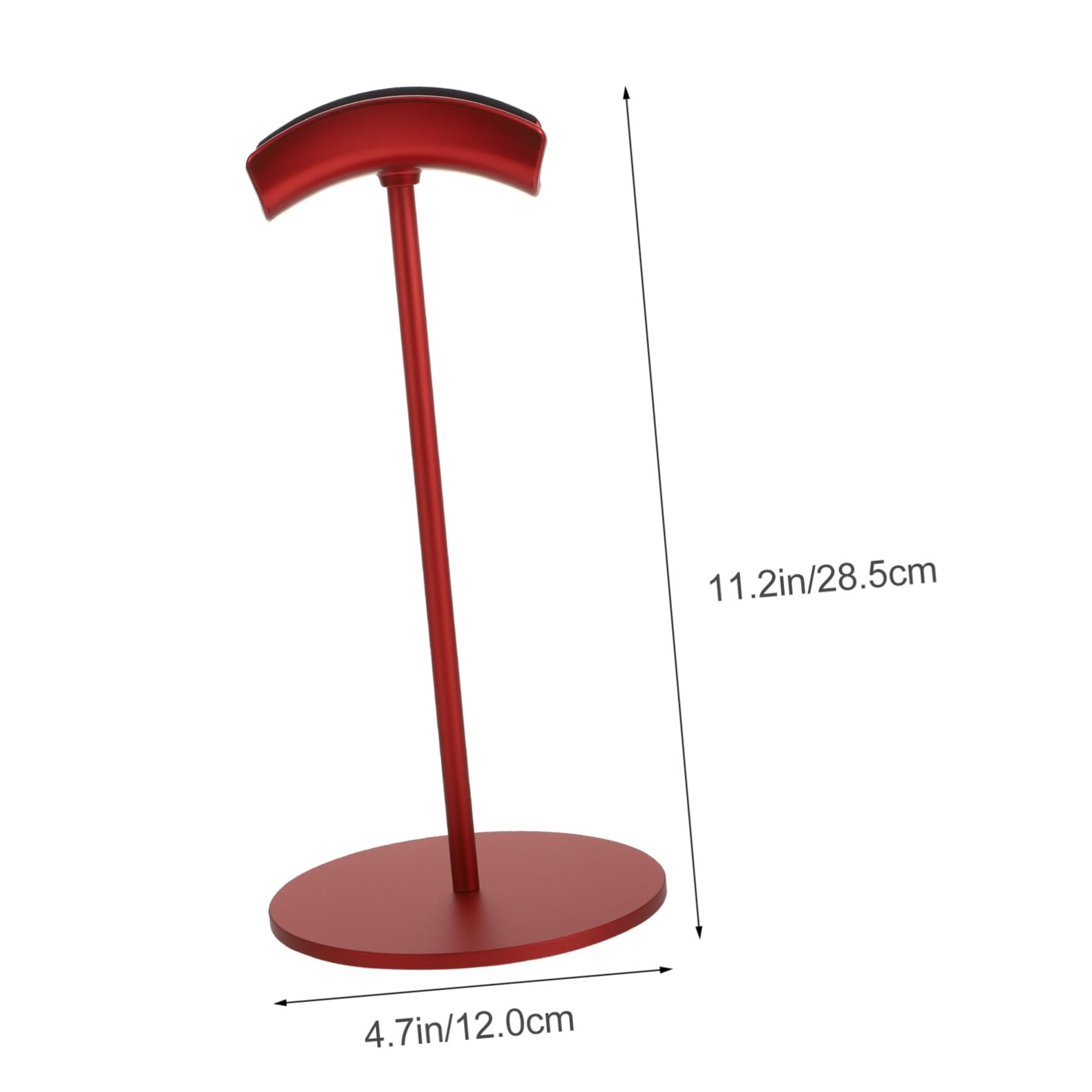 Gatuida Supporto per Cuffie da Scrivania Design Liscio e Curvo Rosso in Lega di Alluminio Organizer per Headset Gaming e Accessori Computer Desktop