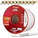 HB-Digital 50m 135dB Koaxial SAT Kabel Reines KU Kupfer Koax Kabel Antennenkabel 5-fach geschirmt für DVB-S / S2 DVB-C und DVB-T DAB+ Radio UHD 4K 8K BK Anlagen + 10 vergoldete F-Stecker mit Gummiring MI 4 günstig Kaufen-HB-Digital 50m 135dB Koaxial SAT Kabel Reines KU Kupfer Koax Kabel Antennenkabel 5-fach geschirmt für DVB-S / S2 DVB-C und DVB-T DAB+ Radio UHD 4K 8K BK Anlagen + 10 vergoldete F-Stecker mit Gummiring