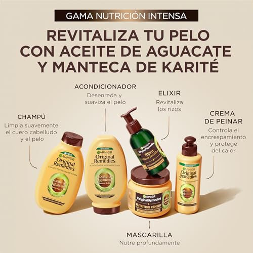 Garnier Revitalisant à l'huile d'avocat et au beurre de karité Original Remedies pour cheveux rebelles et crépus 250 ml
