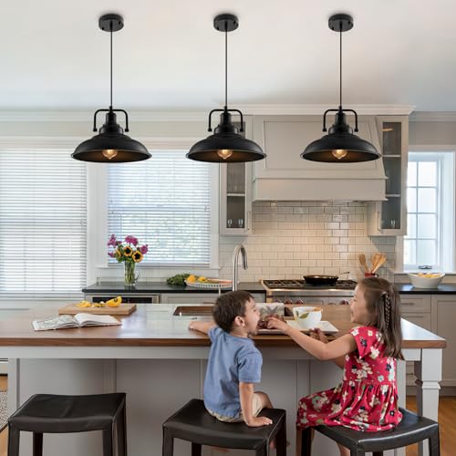 Black-Pendant-Light-fixtures-125-inches-3-PacksMatte-Pendant-Lights-Kitchen-IslandIndustrial-Pendant-LightVintage-Farmhouse-Pendant-Light-for-Dinning-Room-Entryway-Barn Black Pendant Light fixtures 125 inches 3 PacksMatte Pendant Lights Kitchen IslandIndustrial Pendant LightVintage Farmhouse Pendant Light for Dinning Room Entryway Barn
