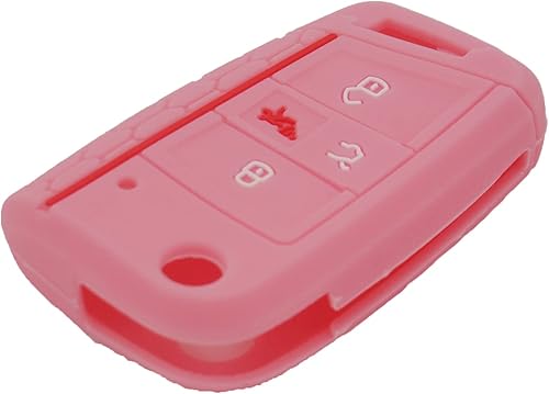 Miniatura 5 de Paquete de 2 fundas de silicona para llavero de 4 botones para VW Golf Alltrack Sportwagen GTI Tiguan Atlas Polo Skoda Octavia NBGFS12A01, rojo y