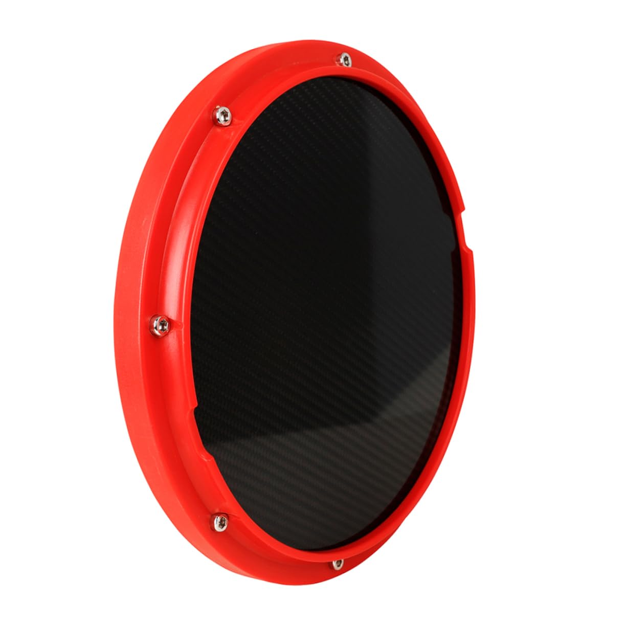Pad de Batería de Fibra de Carbono 10 Pulgadas Metrónomo Rojo | Abs y Plástico, para Principiantes, Práctica de Batería y Pads Silenciados