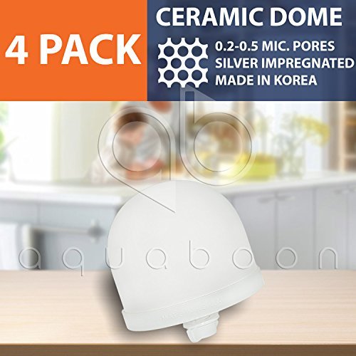 4-PACK of Korea Ceramic Dome Replacement Water Filter for Zen Water Systems by Aquaboon