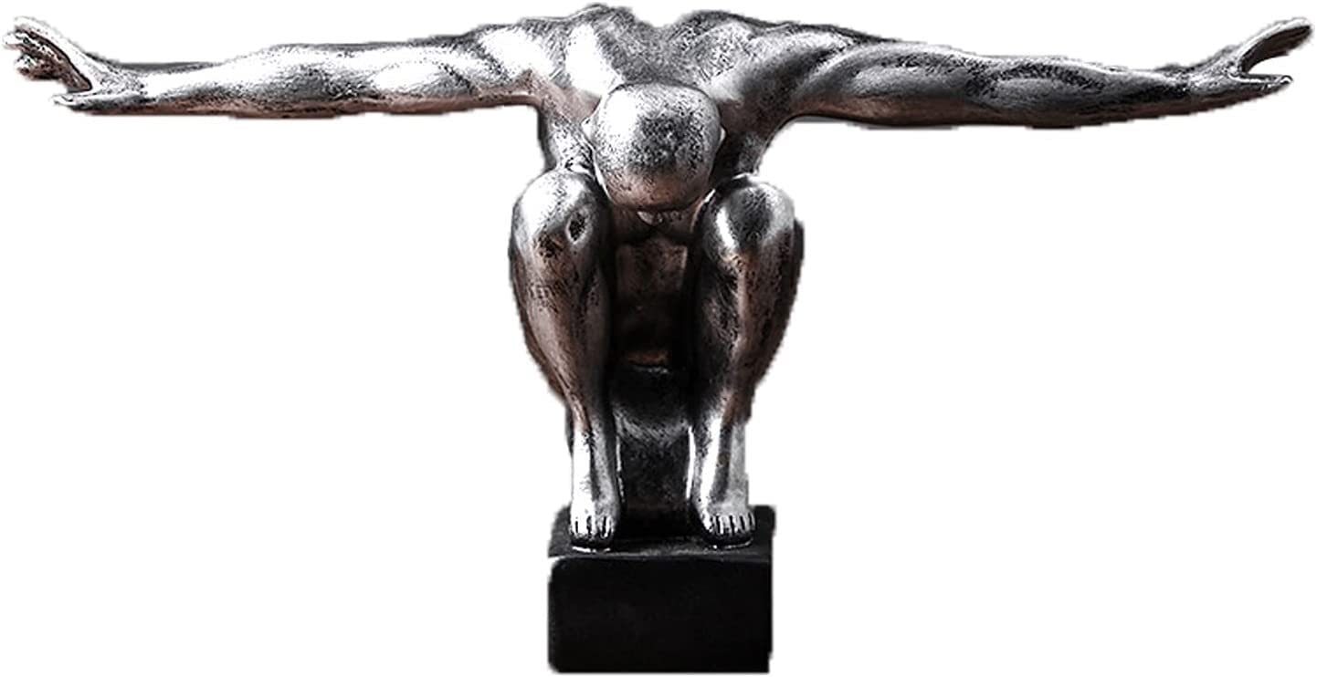 Sportowa figurka z żywicy z rozłożonymi ramionami do dekoracji domu, ogrodu i biura