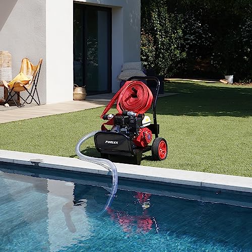 POOLEX Pool Sam – Motorrad Verteidigungspumpe Abgang Waldbrand Kapazität 16 m³/h – Autonomie 4 Stunden – Abstand Schlauch 25 m – Reichweite der Projektion 25 m – Thermomotor 7 PS – Bar Druck 7