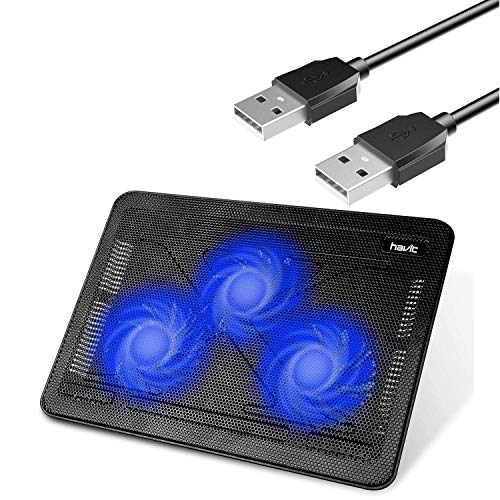 Havit Laptop Cooling Pad Slim Portable USB Powered 3 Fans and USB Cable
