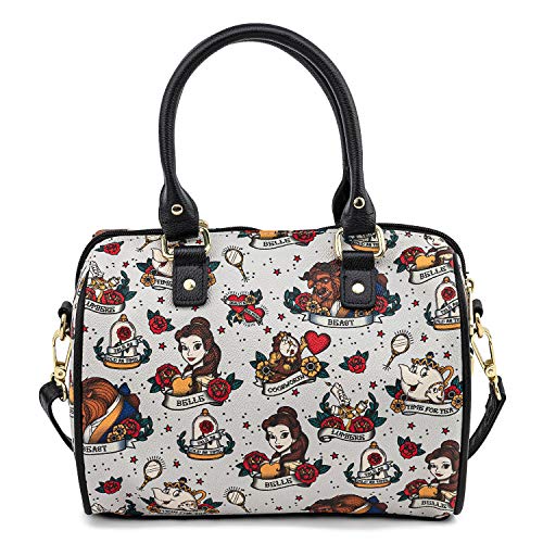 Loungefly Beauty And The Beast Belle And Characters All Over Print Tattoo Art Handbag Purse #TOP2