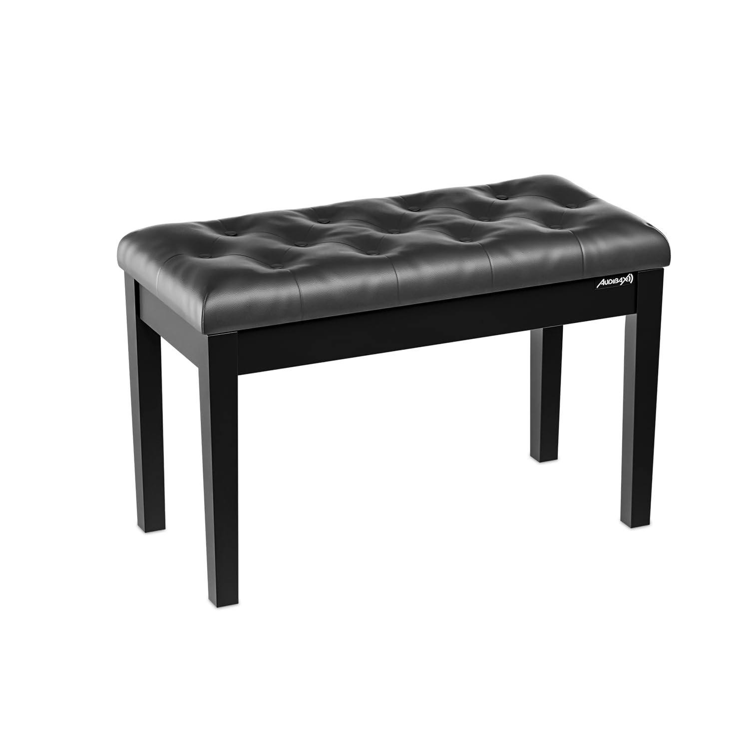 Audibax KB502 Banqueta Doble Piano/Teclado con Compartimento Negro