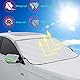 Auto Windschutzscheiben Abdeckung, Eisschutz Frontscheibenabdeckung, Frontscheibenabdeckung Auto Sonnenschutz, Gelten gegen Sonne, Staub, Schnee, EIS, Frost(Silber)