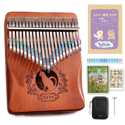 Amazon.co.jp: カリンバ 楽器 21キー 親指ピアノ kalimba 猫柄 日本語