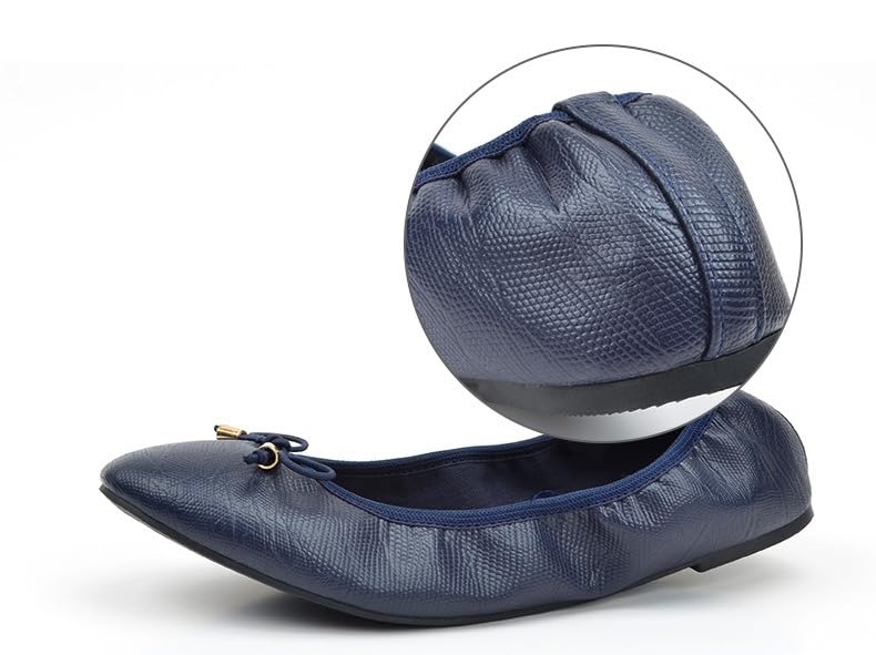Zapatos planos de ballet plegables para mujer, clásicos, de piel sintética, sin cordones, cómodos, informales, para la oficina, caminatas diarias — view 3