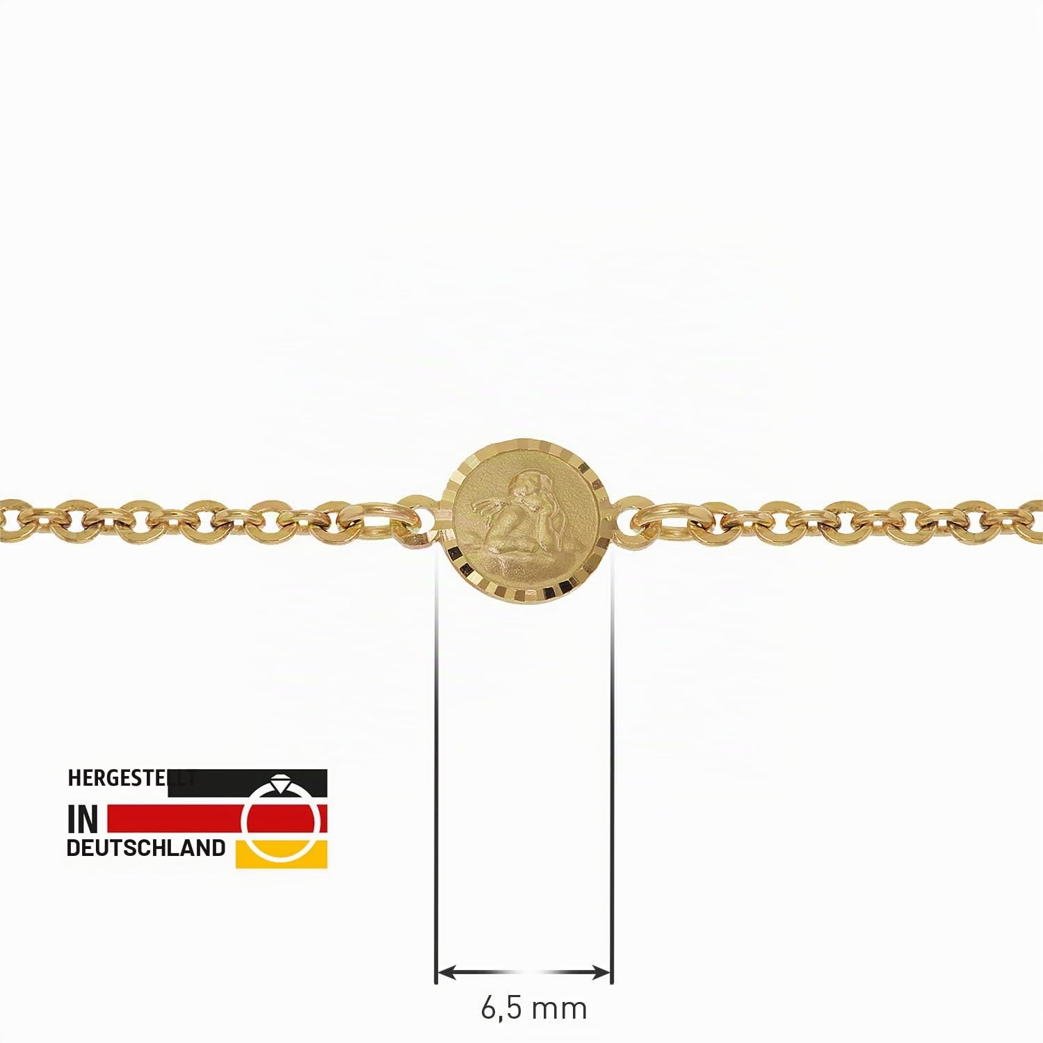 trendor Armband für Babys 333 Gold/8 Kt mit Engel-Plakette 14 cm 75090