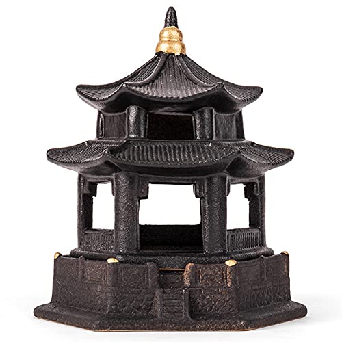 Mini Pagoda Lantern Stand - Asian Garden Decor - Japanese Decor Incense Burner - Zen Garden Sculptures & Statues - Tabletop Pagoda Lantern Decor - Candle Holder - Feng Shui Yard Art - Oriental Decor