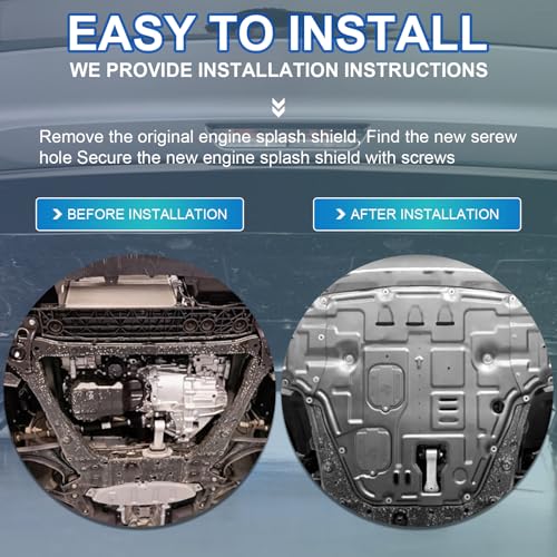 Image of Front Engine Guard Mud Flaps w /Screw Hardware Compatible with 2020 2021 2022 2023 Hyundai Sonata Engine Splash Shield Under Car Shield Cover Board