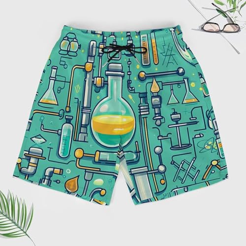 Scientific Instrumen Beach Shorts for Men Swim Trunks Quick Dry Swim Shorts with Compression Liner Pocket3