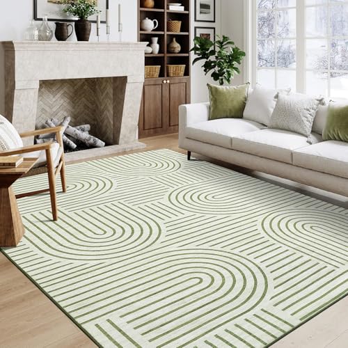 Washable Rug 5x7 Area Rugs for Living Room, Abstract Rug for Bedr...