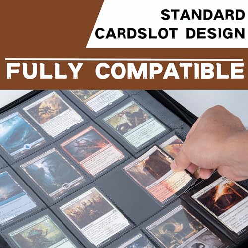 Image of 1000+ Pockets Trading Card Binder, 16-Pocket Card Ablum Compatible with MTG,Sports Cards & Other Standard Size Trading Cards (Hight Green)
