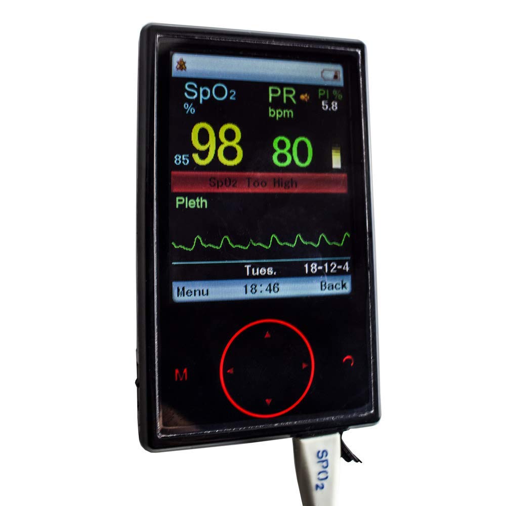 Mobiclinic, Pulsossimetro digitale, Cms60f, Marchio euroepo, Con display tft, Batteria al litio, Piccolo e maneggevole