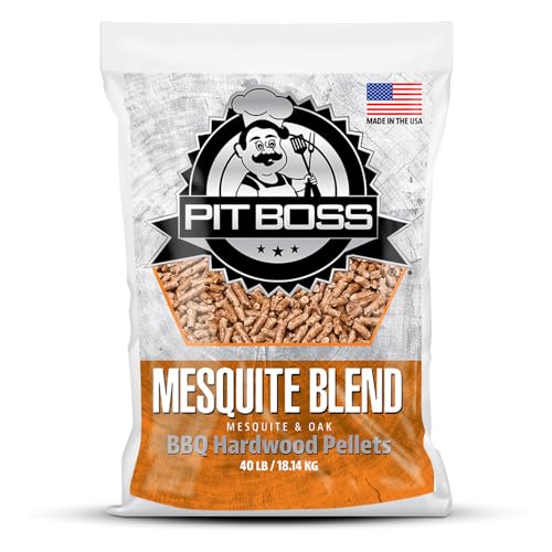 Pit Boss (40 pound Mesquite Blend) All Natural Hardwood BBQ Wood Pellets for Pellet Grills and Smokers