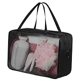 PENIKOKO メッシュトイレタリーバッグ 透明デザイン 大容量 旅行用収納ポー