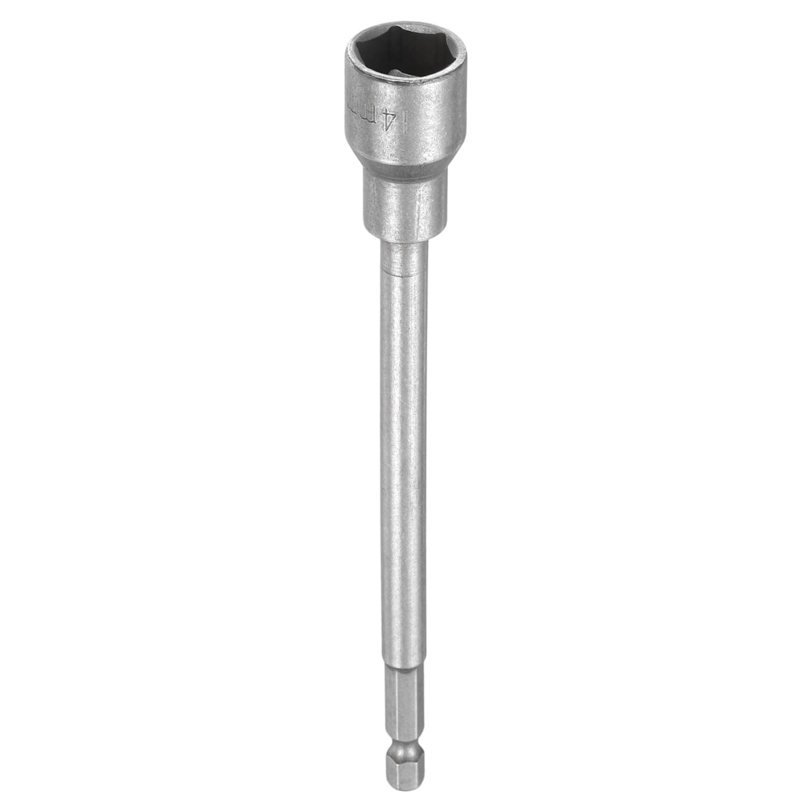 sourcing map Nut Driver Drill Bit 14mm Metric Impact Socket 1/4" Hex Shank 6" (150mm) Extra Long Magnetic 6-Point Sockets Quick-Change CR-V Steel Bolt Setter for Power Drill Drivers