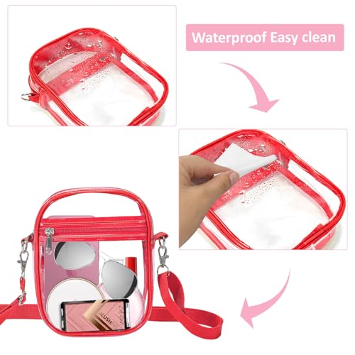 Image of Clear Bag Stadium Approved, Clear Crossbody Purse Bag with Front Pocket for Concerts Sports Events Festivals