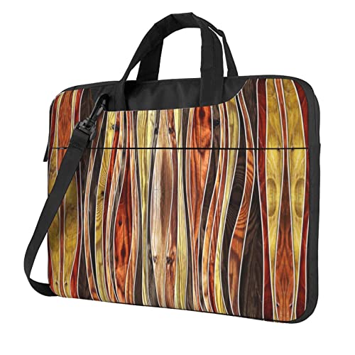 Bolso maletín para portátil con textura de madera miniatura 1