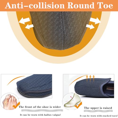 Diabetic Extra Wide Width Shoes for Men Breathable Mesh Walking Shoes Walking Shoes for Elderly,Edema,Swollen Feet3