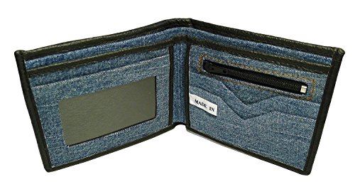 Unisex Blue Denim Small Billfold Purse Wallet4